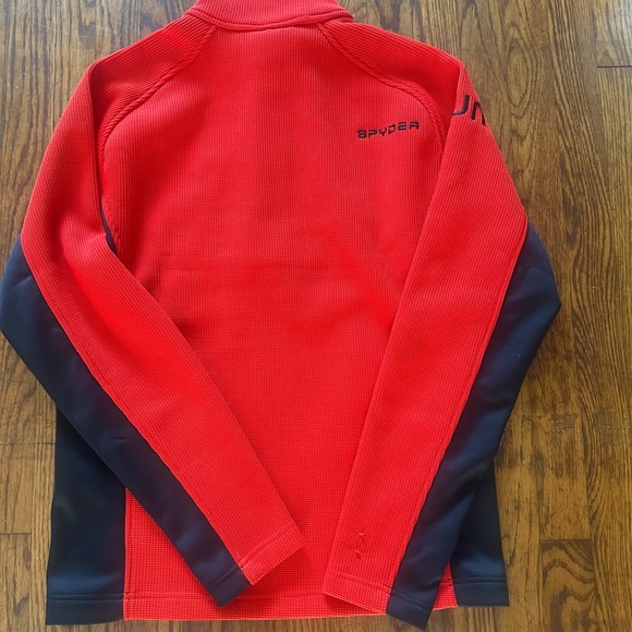 Spyder Red and Black Fleece Jacket - Picture 4 of 5
